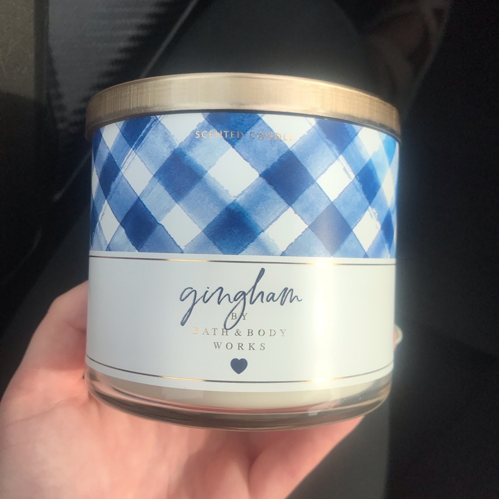 Gingham Candle bath And Body Works